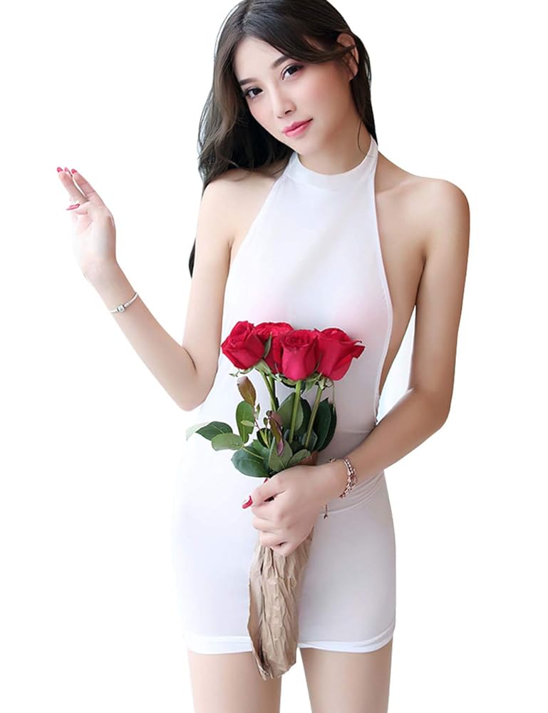 ワンピース S backless halter dress mini Amazon.com: Women's Sexy Backless Dress Halter Deep V Neck